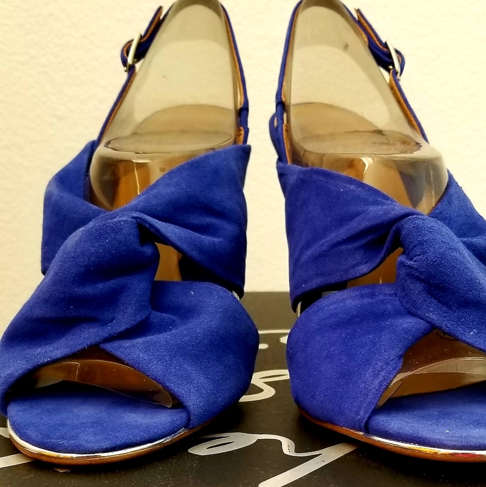 Banana Republic Blue Suede Sandals